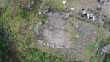 Aerial photography of the excavation of Skällvik's fort